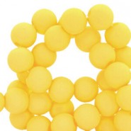 Acrylic beads 6mm round Matt Bright yellow